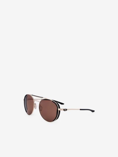 Under Armour double-bridge round-frame sunglasses