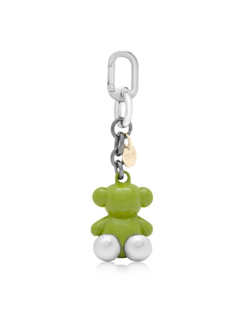 TOUS Green and yellow metal Key ring Bold Bear