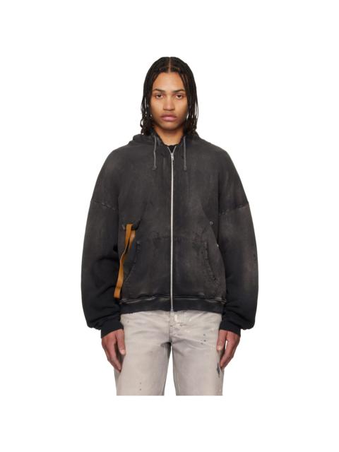 AlLEXANDER DIGENOVA Black Rubber Band Hoodie