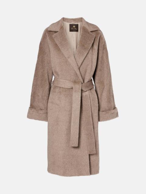 Loro Piana Maria alpaca and wool wrap coat