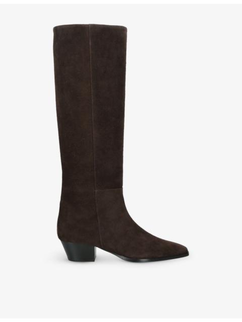 Aeyde Medea 45 Suede Knee-High Boots