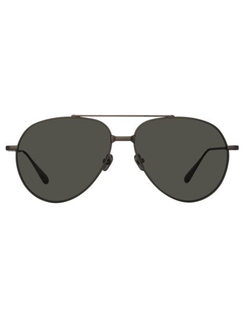 MARCELO AVIATOR SUNGLASSES IN MATT NICKEL