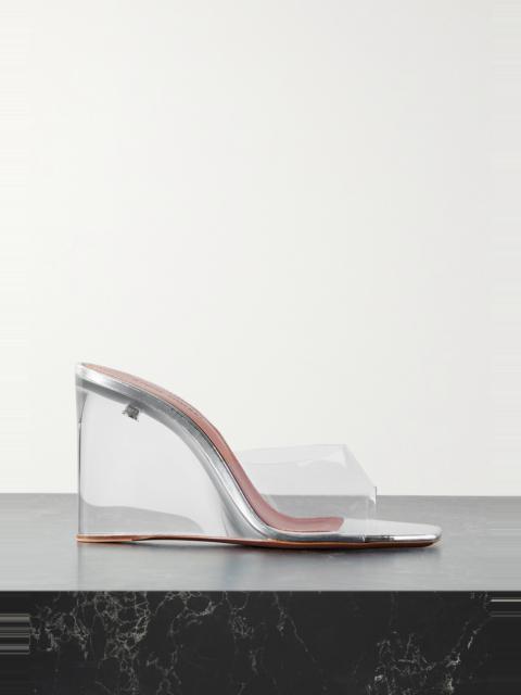 Lupita Glass PVC wedge mules