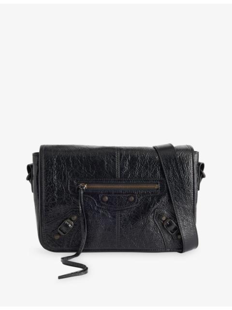 BALENCIAGA Bal Le City Flap Leather Cross-Body Bag