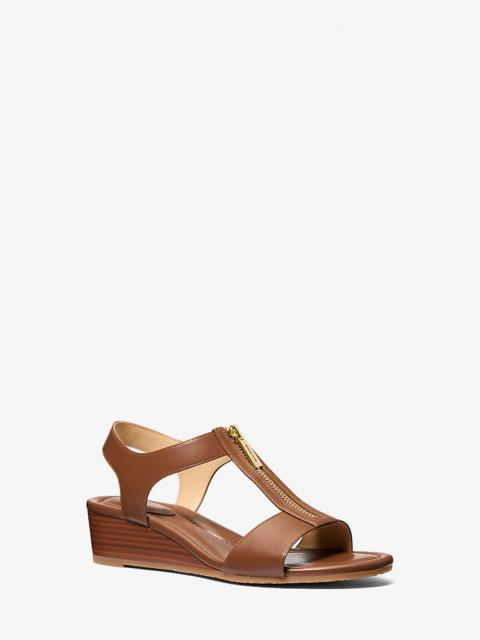 MICHAEL KORS Berkley Leather Wedge Sandal