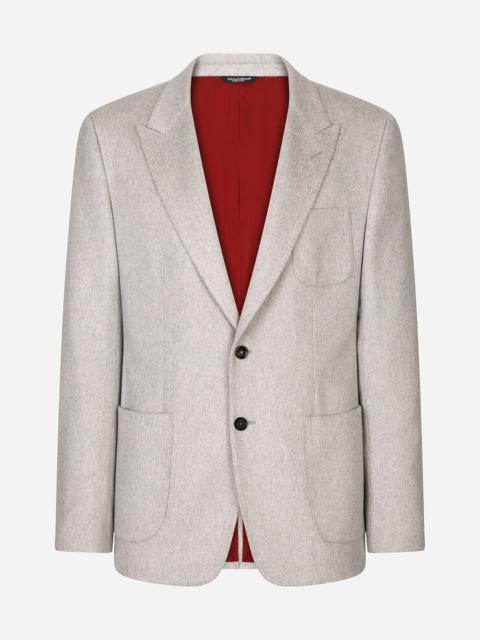 Deconstructed cashmere jacket