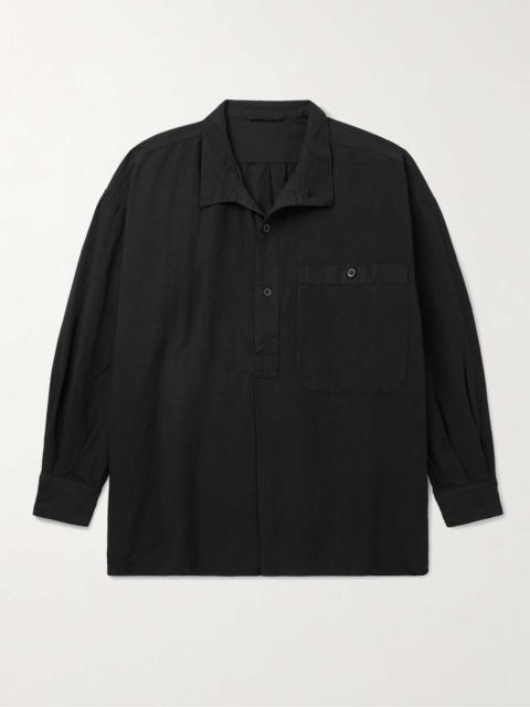 KAPTAIN SUNSHINE Cotton and Linen-Blend Twill Half-Placket