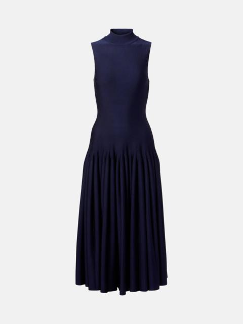 Alaïa Godet 미디 드레스