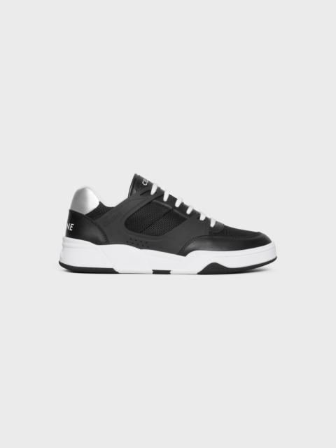 CELINE TRAINER CT-07 LOW LACE-UP SNEAKER in Mesh, Calfskin AND Laminated Calfskin