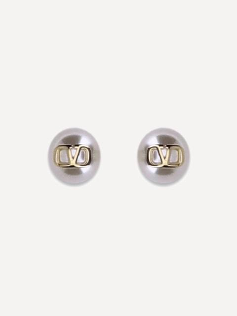 Valentino Pearl Earrings Vlogo