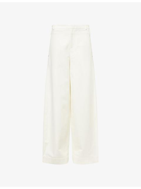 Vince Utility Wide-Leg Cotton Trousers