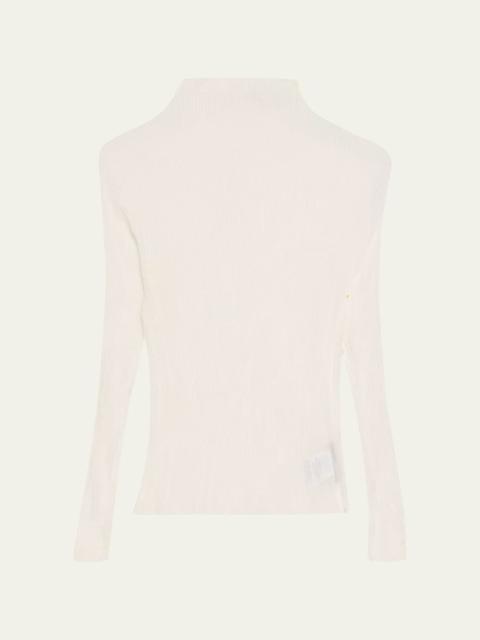 ISSEY MIYAKE Chiffon Twist Long-Sleeve Top