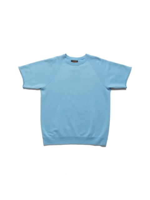 BEAMS PLUS Sweat Short Sleeve Cut-Off - Sax