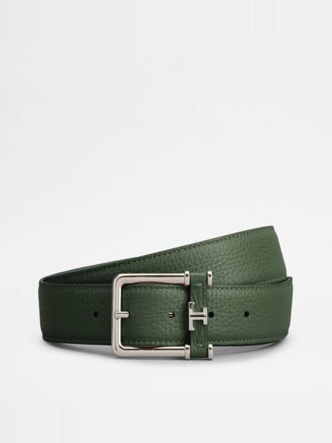 Tod's BELT IN LEATHER - GREEN
