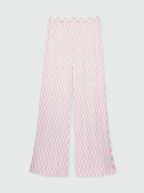 MSGM Multicolor pleated check-print trousers