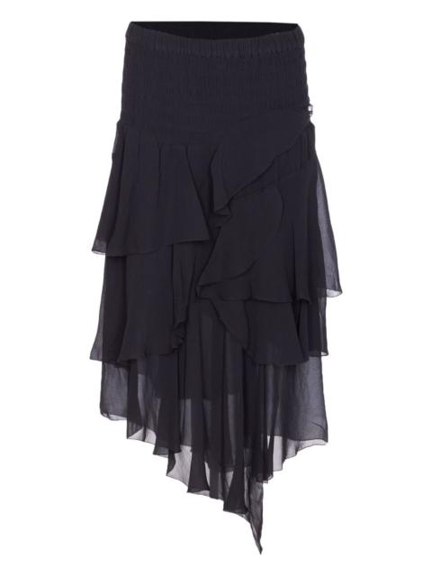 Isabel Marant Étoile ruffled asymmetric midi skirt