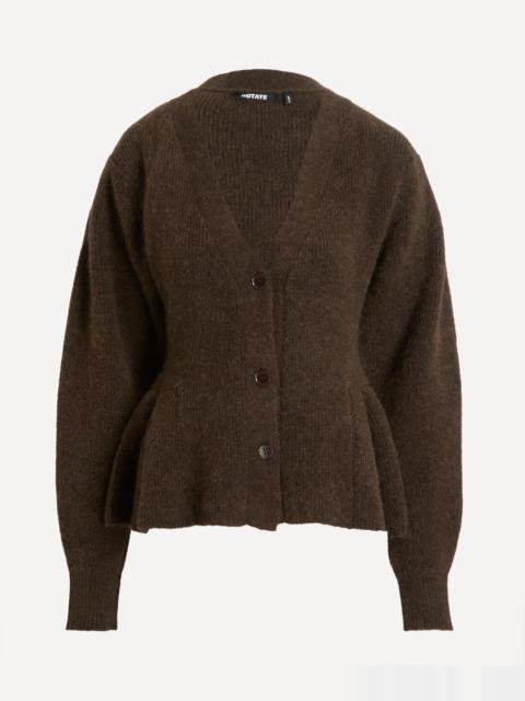 ROTATE Knit Peplum Cardigan