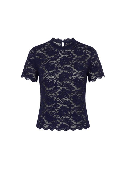 DIANE VON FURSTENBERG Perfect Short Sleeve Lace Top