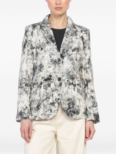 Avant Toi printed button-fastening blazer