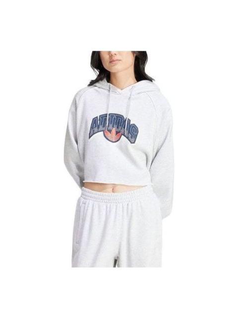 adidas (WMNS) adidas Originals Cropped Hoodie 'White' IS2319