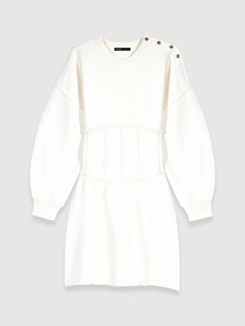 maje Corset-effect jumper dress