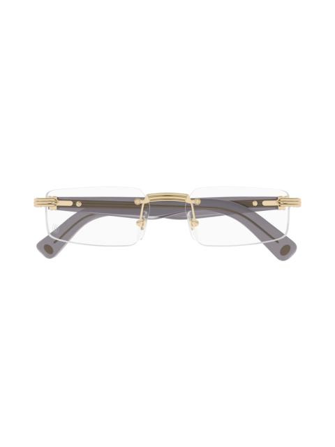 Cartier Men's Première de 55MM 24K-Gold-Plated Rectangular Rimless Eyeglasses - Gold