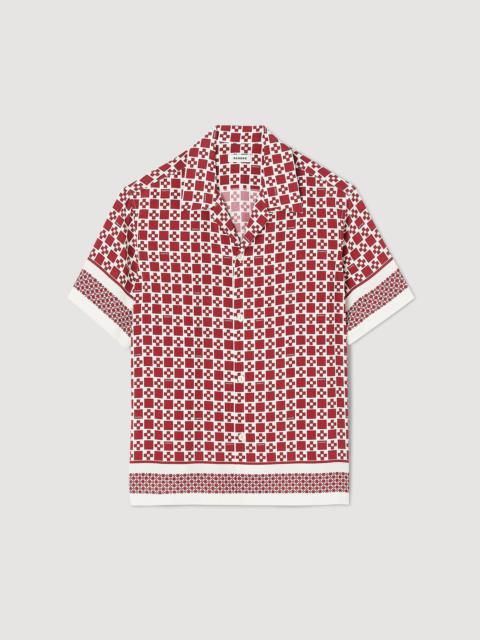 Sandro SHORT-SLEEVE SQUARE CROSS SHIRT