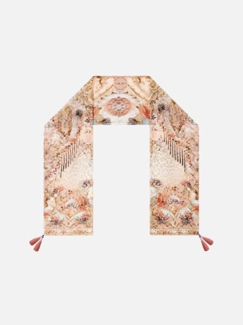 CAMILLA LONG SILK CRINKLE CHIFFON SCARF