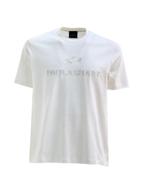 Paul & Shark logo-embroidered T-shirt