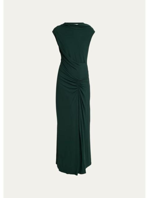 SIMKHAI Acacia Draped Jersey Maxi Dress
