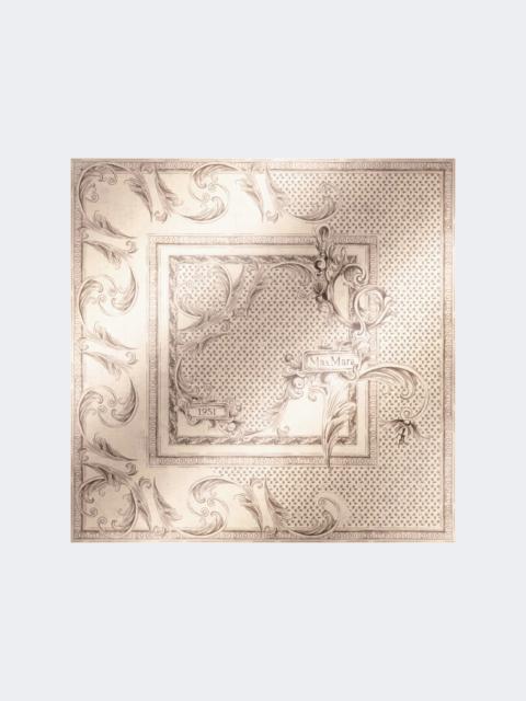 Max Mara Printed silk pocket square - WHITE