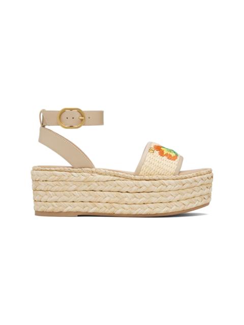 Valentino Beige Espadrillas Sandals