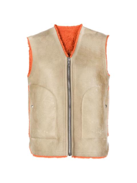 Rick Owens zipped shearling vest