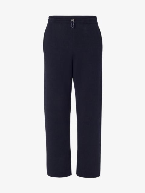 FENDI Pants Blue cotton and cashmere pants