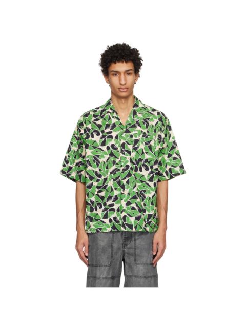 DSQUARED2 Green Graphic Shoulder Shirt