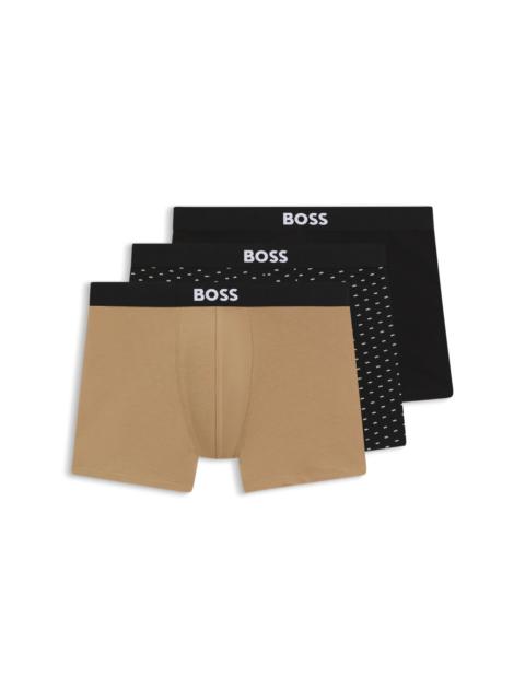 BOSS THREE-PACK OF STRETCH-COTTON BOXER BRIEFS