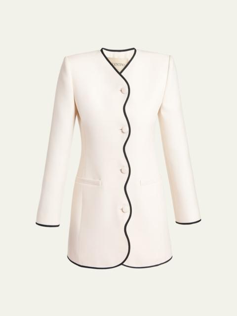 Valentino Wave Trim Minidress