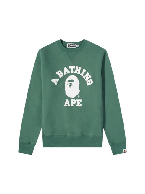 A BATHING APE® BAPE College Crew Sweat 'Green'