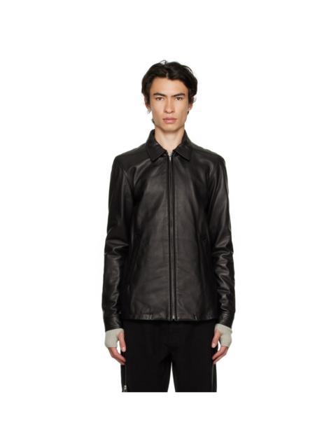 Rick Owens Black Padded Leather Jacket