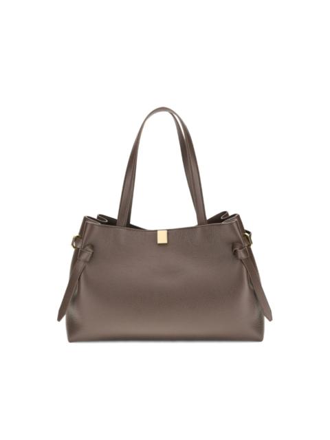 Yuzefi Gyoza knotted-detail calf-leather tote bag