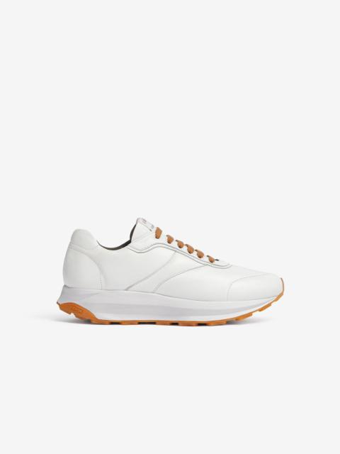CORNELIANI White nappa leather running shoe