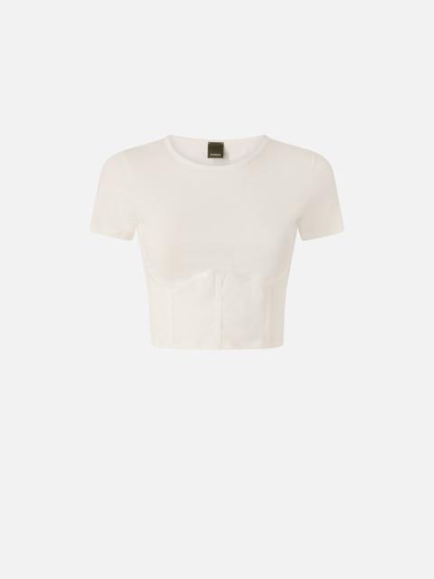 BUSTIER TOP WITH SHORT SLEEVES
