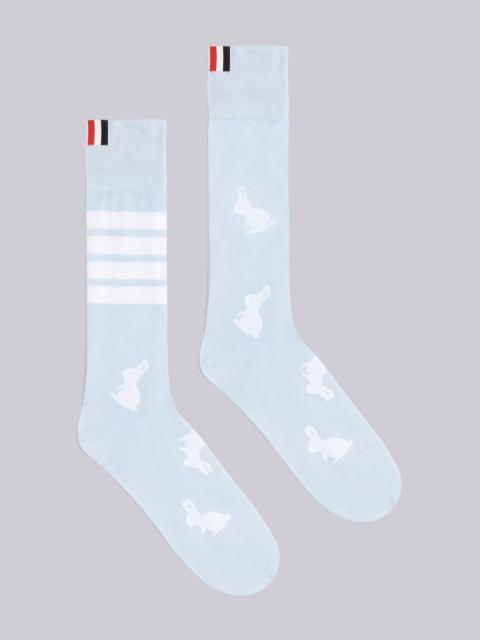 Thom Browne Cotton Rabbit Half Drop 4-Bar Mid Calf Socks