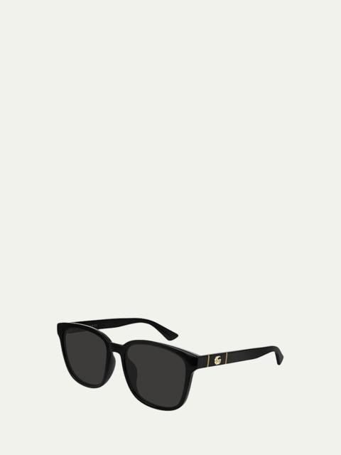 GUCCI Men's Square Solid Injection Sunglasses