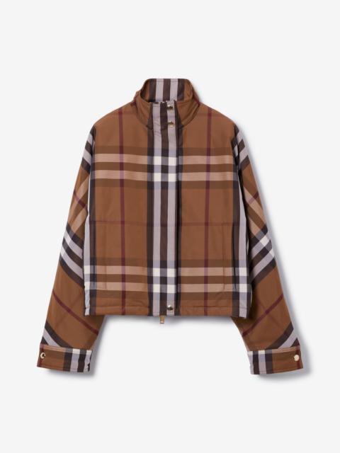 Burberry Check Nylon Funnel Neck Jacket