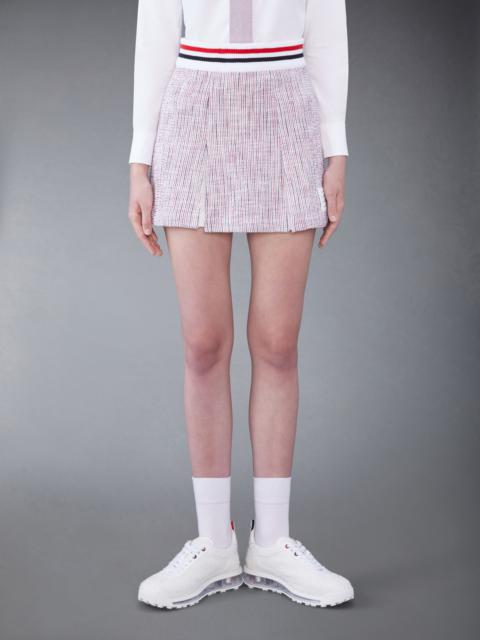 Thom Browne tweed seersucker pleated skirt