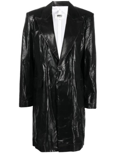 MM6 Maison Margiela coated single-breasted coat