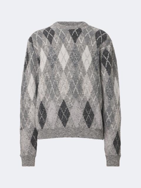 ERL Argyle cotton and wool-blend sweater