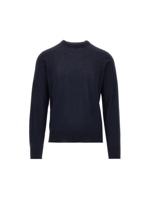 EMPORIO ARMANI VIRGIN WOOL SWEATER WITH EAGLE EMBROIDERY