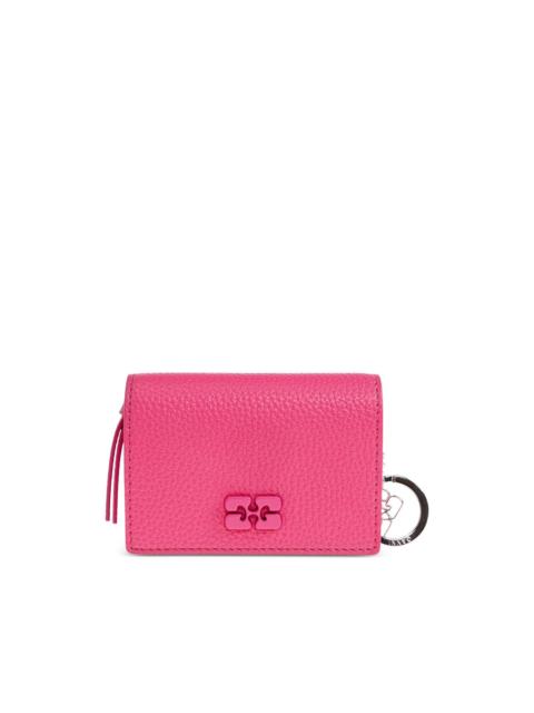 GANNI textured logo keyring